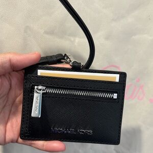 Michael Kors Black Card Cards Holder or lanyard brand new